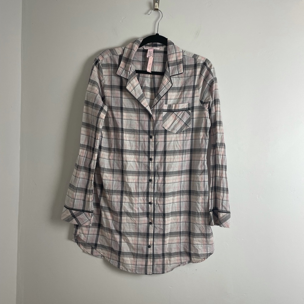 Victoria’s Secret Button Down Sleep Shirt Sz S